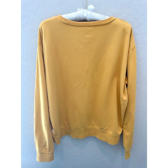 DOWNEAST | West Coast Sweatshirt Mustard Yellow Embroidered Pullover | Medium - Picture 5 of 7